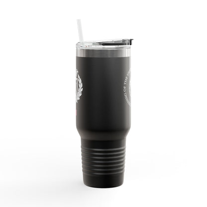 World History Globe Emblem Insulated Travel Mug