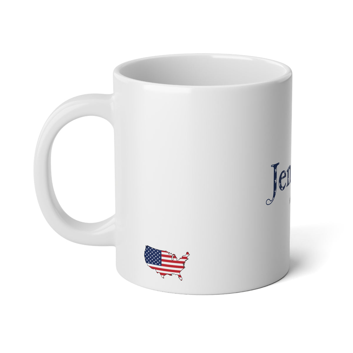 Personalized USA Flag Name Mug, Custom American Heritage Coffee Cup, 20oz Ceramic Mug, Patriotic Gift, American Pride Gift