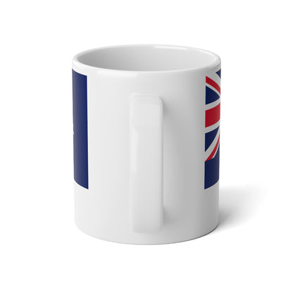 Personalized Australia Flag Mug, Custom Australian Heritage Coffee Cup, 20oz Ceramic Mug, Aussie Flag Pattern, Australia Gift