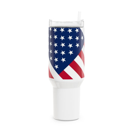American Flag Stars and Stripes 40oz Tumbler | Patriotic USA Design - Proud & Loyal