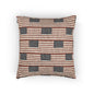 American Flag Stripe Woven Pillow | Patriotic Cabin Decor - Proud & Loyal
