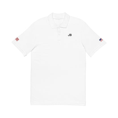 American Heritage Polo Shirt, USA Flag Embroidered Polo, Custom Initials, Cotton Pique Shirt, Personalized American Gift - Proud & Loyal