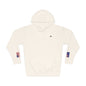 Australian American Flag Fleece Hoodie | Australia USA Dual Heritage Gift | Personalized Initials | Embroidered Sleeve Flags - Proud & Loyal