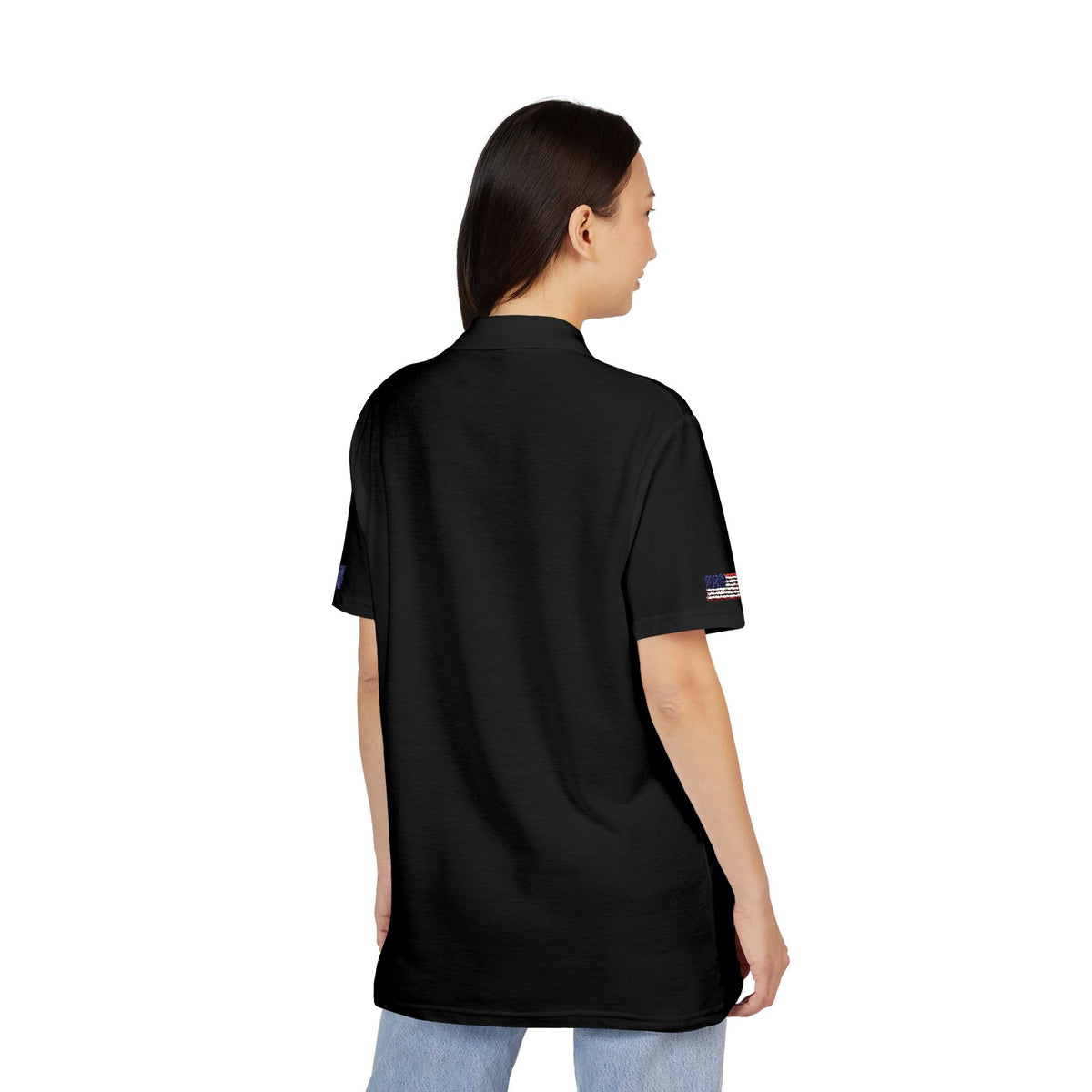 Australian American Heritage Polo Shirt, Australia USA Flag Embroidered Polo, Custom Initials, Cotton Pique Shirt, Australian Gift - Proud & Loyal