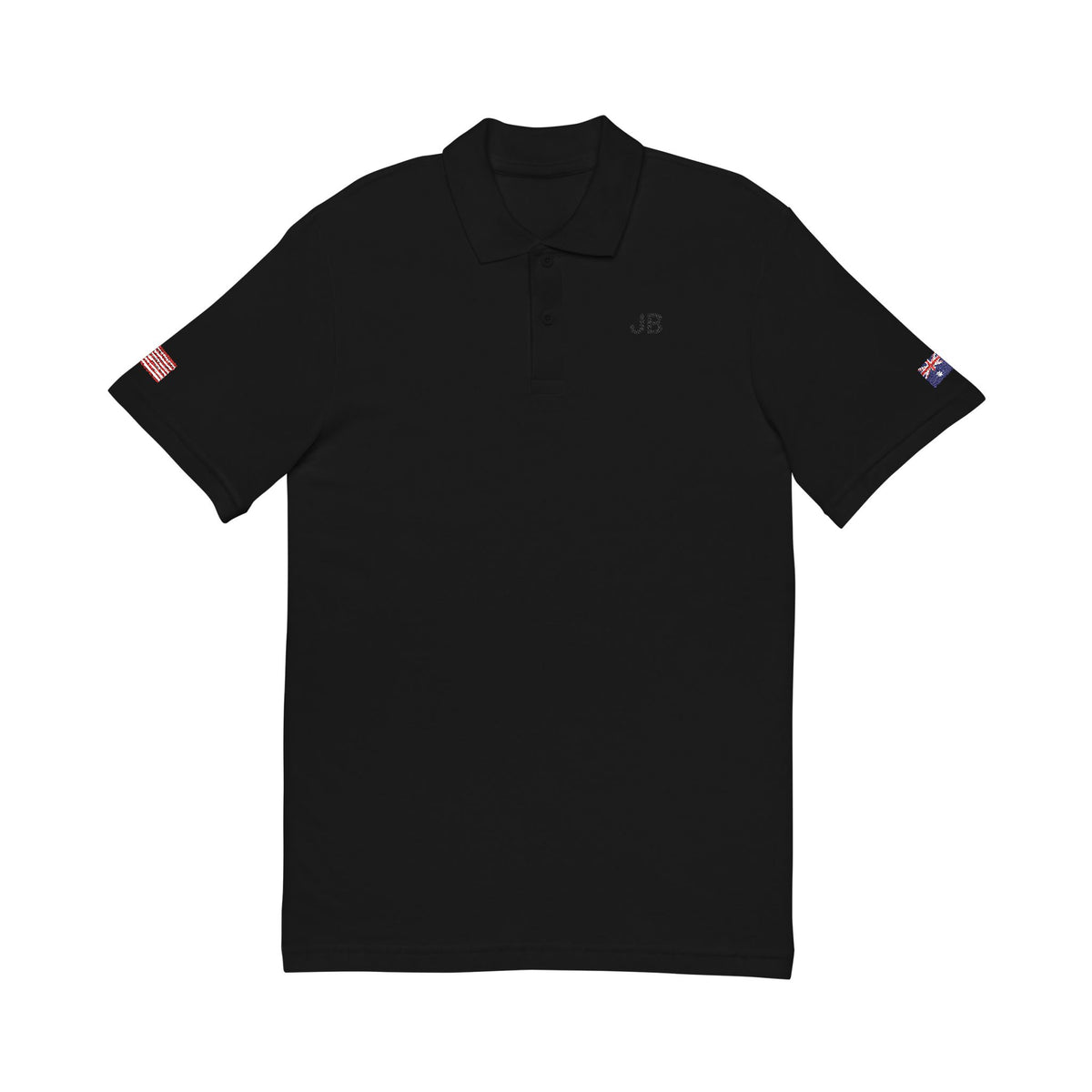 Australian American Heritage Polo Shirt, Australia USA Flag Embroidered Polo, Custom Initials, Cotton Pique Shirt, Australian Gift - Proud & Loyal