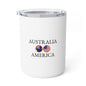 Australian American Personalized Name Insulated Coffee Mug, Custom Travel Tumbler, Australia USA Dual Heritage Naturalization Citizen Gift - Proud & Loyal