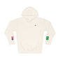 Brazilian American Flag Fleece Hoodie | Brazil USA Dual Heritage Naturalization Gift | Personalized Initials | Embroidered Sleeve Flags - Proud & Loyal