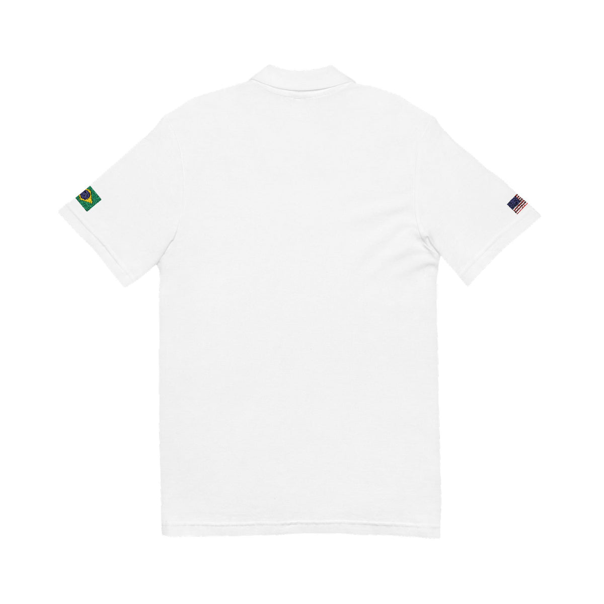 Brazilian American Heritage Polo Shirt, Brazil USA Flag Embroidered Polo, Custom Initials, Cotton Pique Shirt, Brazilian Gift - Proud & Loyal