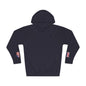 British American Flag Fleece Hoodie | Britain USA Dual Heritage Naturalization Gift | Personalized Initials | Embroidered Sleeve Flags - Proud & Loyal