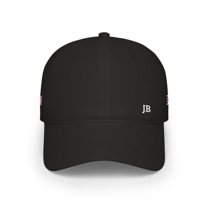 British American Flag Hat Personalized Initials | UK USA Dual Heritage Embroidered Cap | Low Profile Cotton Baseball Hat - Proud & Loyal