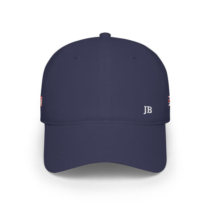 British American Flag Hat Personalized Initials | UK USA Dual Heritage Embroidered Cap | Low Profile Cotton Baseball Hat - Proud & Loyal