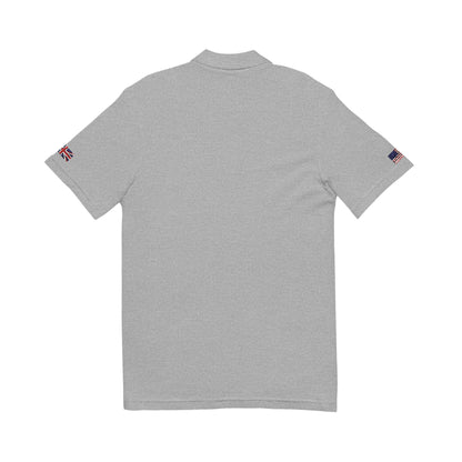 British American Heritage Polo Shirt, UK United Kingdom USA Flag Embroidered Polo, Custom Initials, Cotton Pique Shirt, Union Jack British - Proud & Loyal