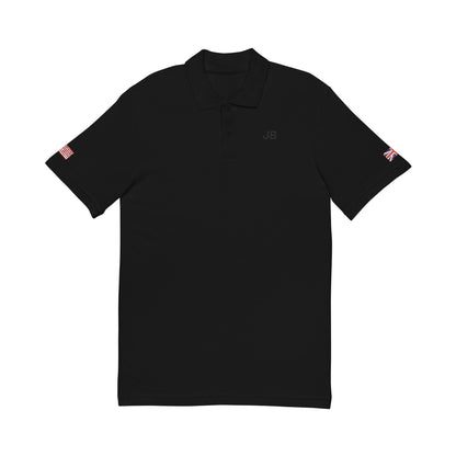 British American Heritage Polo Shirt, UK United Kingdom USA Flag Embroidered Polo, Custom Initials, Cotton Pique Shirt, Union Jack British - Proud & Loyal