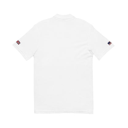British American Heritage Polo Shirt, UK United Kingdom USA Flag Embroidered Polo, Custom Initials, Cotton Pique Shirt, Union Jack British - Proud & Loyal