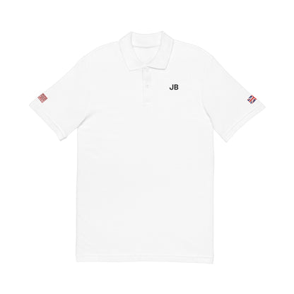 British American Heritage Polo Shirt, UK United Kingdom USA Flag Embroidered Polo, Custom Initials, Cotton Pique Shirt, Union Jack British - Proud & Loyal