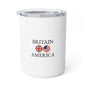 British American Personalized Name Insulated Coffee Mug 10 oz, Custom Travel Tumbler, UK USA Dual Heritage Naturalization Citizen Gift - Proud & Loyal