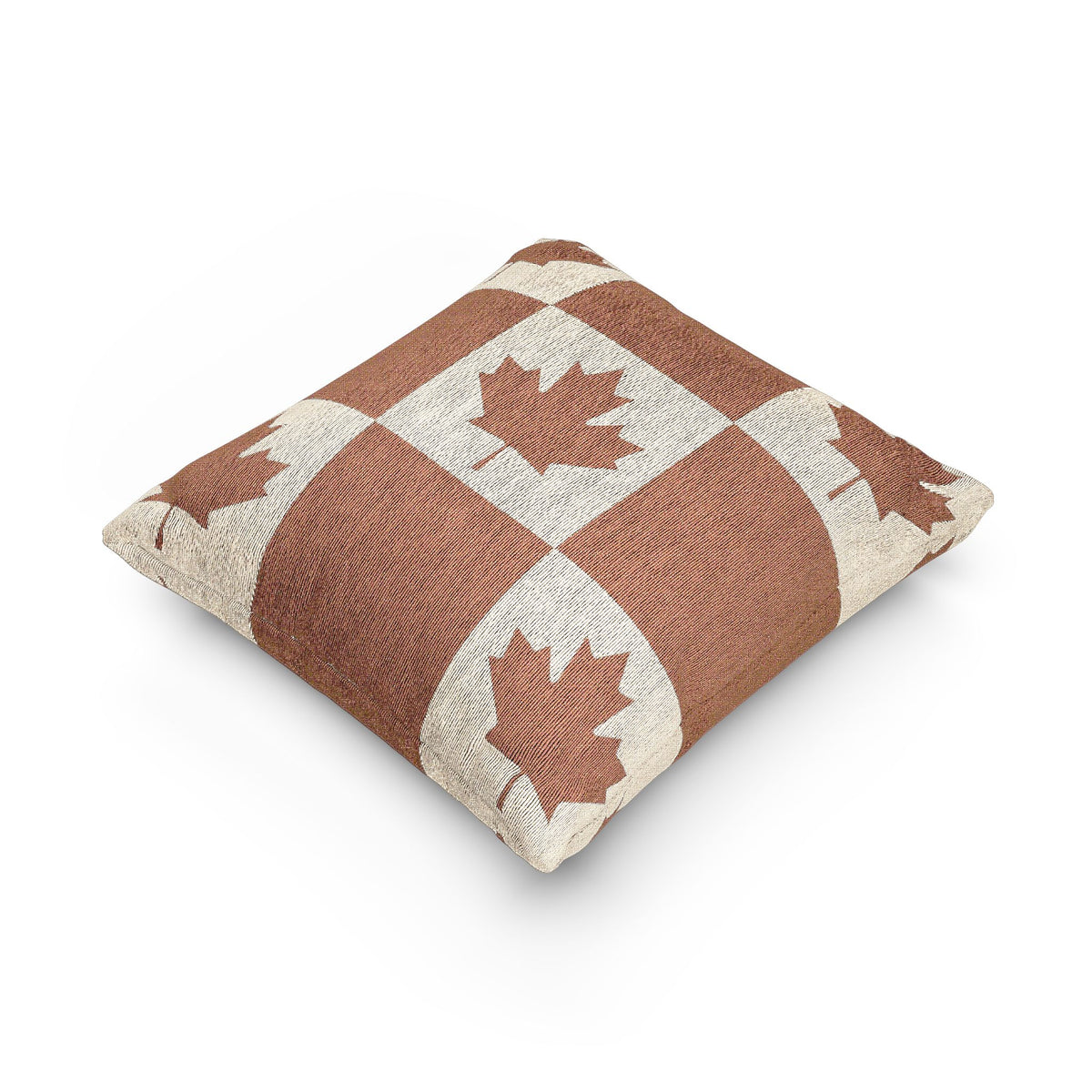 Canada Flag Maple Leaf Patchwork Woven Pillow | Rustic Canadian Decor, Autumn Throw Pillow - Proud & Loyal