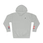 Canadian American Flag Fleece Hoodie | Canada USA Dual Heritage Naturalization Gift | Personalized Initials | Embroidered Sleeve Flags - Proud & Loyal