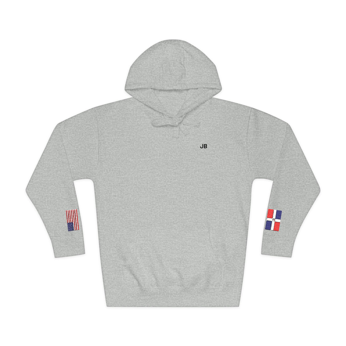 Dominican American Dual-Flag Fleece Hoodie
