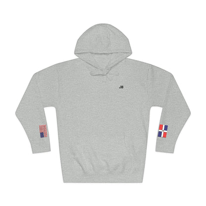 Dominican American Dual-Flag Fleece Hoodie