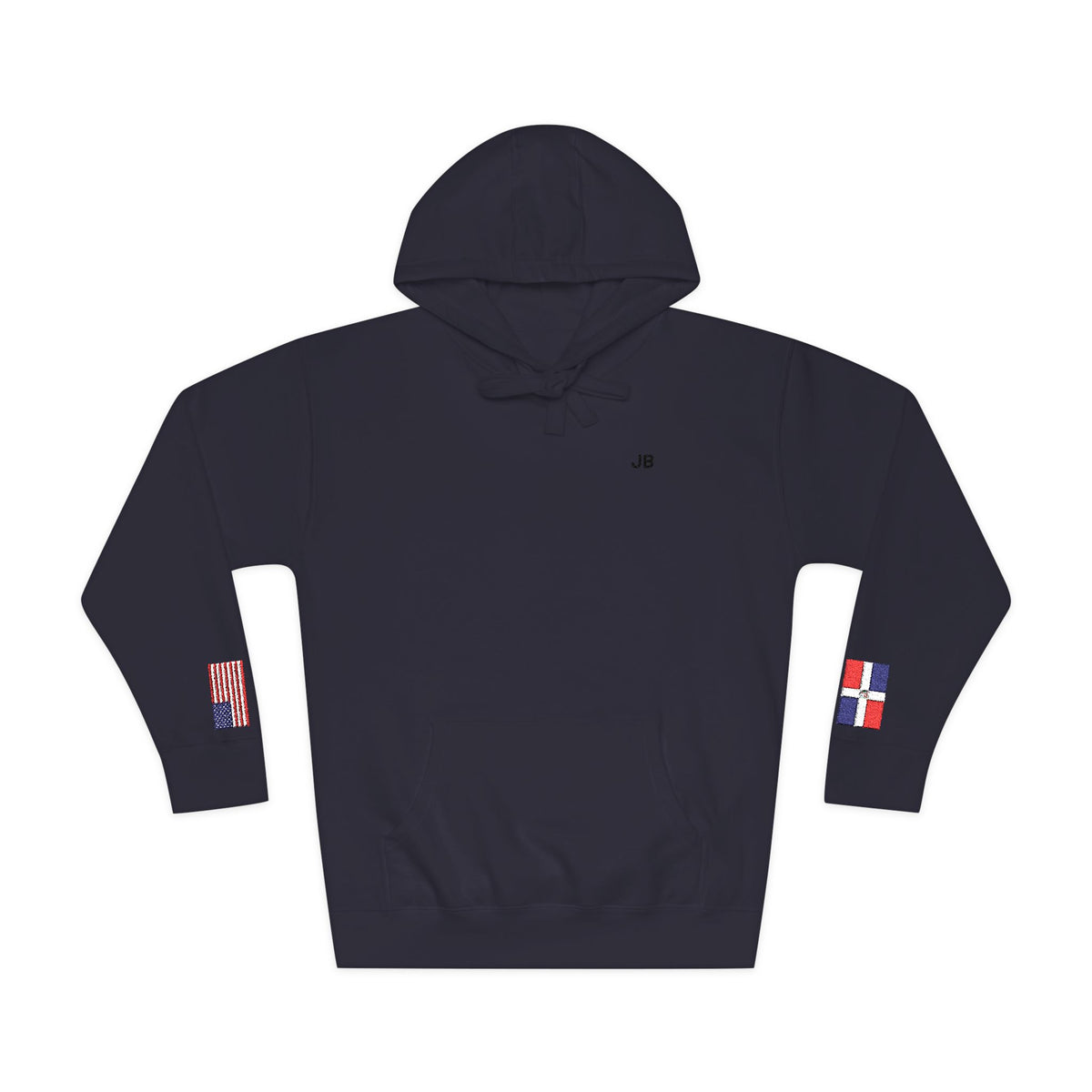 Dominican American Dual-Flag Fleece Hoodie