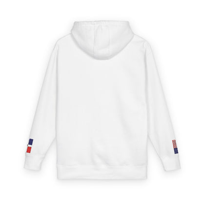 Dominican American Dual-Flag Fleece Hoodie