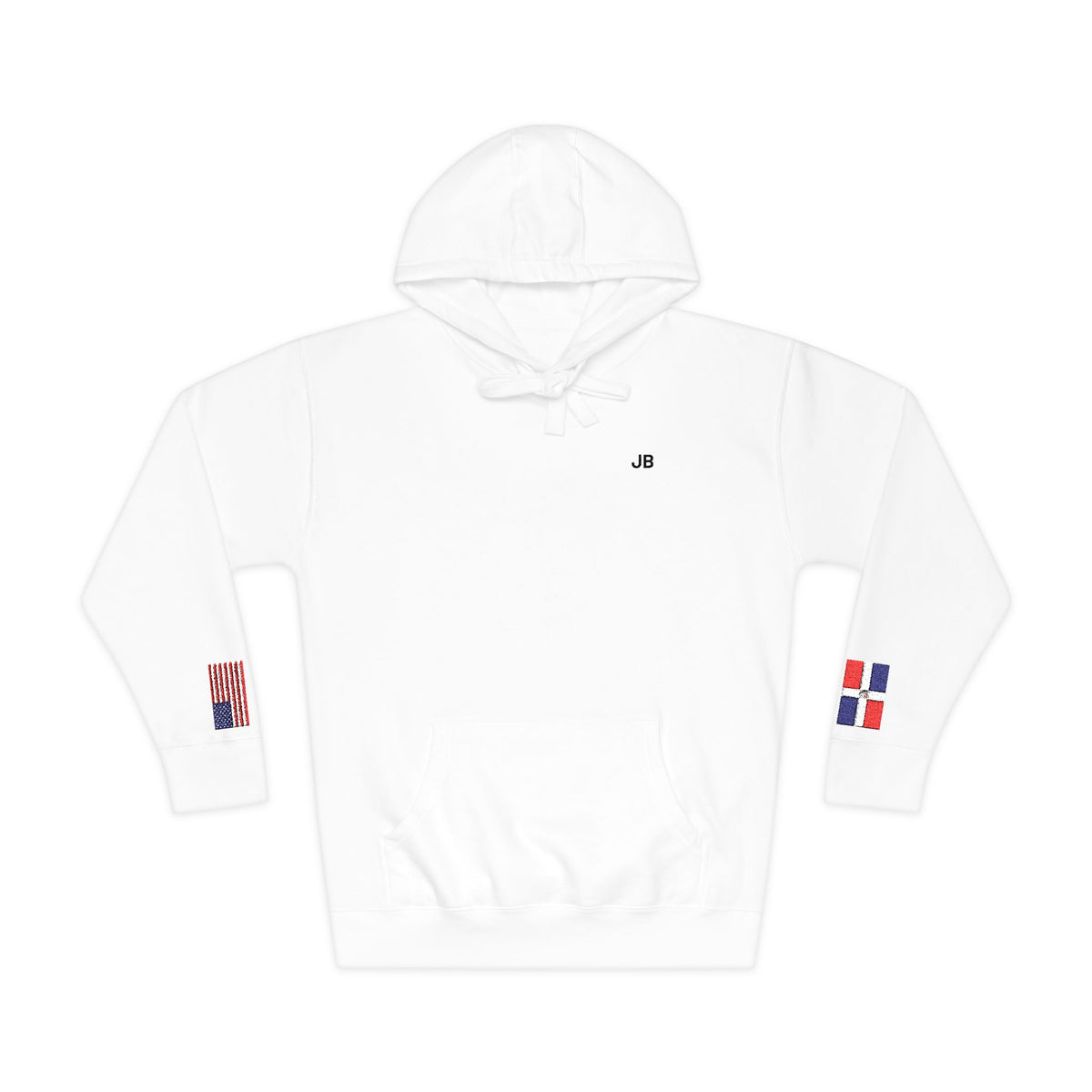 Dominican American Dual-Flag Fleece Hoodie