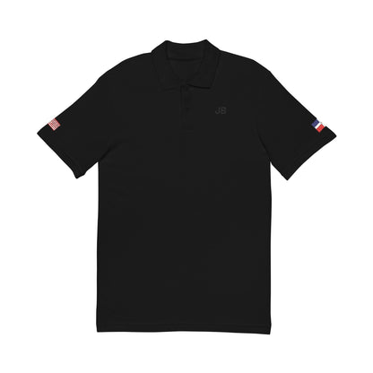 Dominican American Heritage Polo Shirt, Dominican Republic USA Flag Embroidered Polo, Custom Initials, Cotton Pique Shirt, Dominican Gift - Proud & Loyal