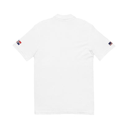 Dominican American Heritage Polo Shirt, Dominican Republic USA Flag Embroidered Polo, Custom Initials, Cotton Pique Shirt, Dominican Gift - Proud & Loyal