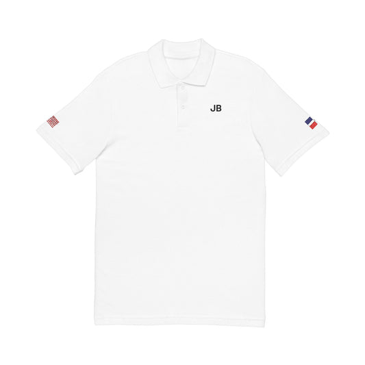 Dominican American Heritage Polo Shirt, Dominican Republic USA Flag Embroidered Polo, Custom Initials, Cotton Pique Shirt, Dominican Gift - Proud & Loyal