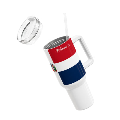 Dominican Republic Flag Tumbler | 40oz Stainless Travel Cup - Proud & Loyal