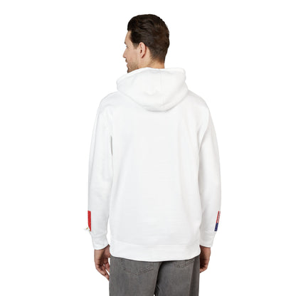 Filipino American Flag Fleece Hoodie | Philippines USA Dual Heritage Gift | Personalized Initials | Embroidered Sleeve Flags - Proud & Loyal