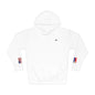 Filipino American Flag Fleece Hoodie | Philippines USA Dual Heritage Gift | Personalized Initials | Embroidered Sleeve Flags - Proud & Loyal