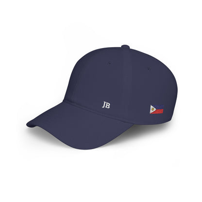 Filipino American Flag Hat Personalized Initials | Philippines USA Dual Heritage Embroidered Cap | Low Profile Cotton Baseball Hat - Proud & Loyal