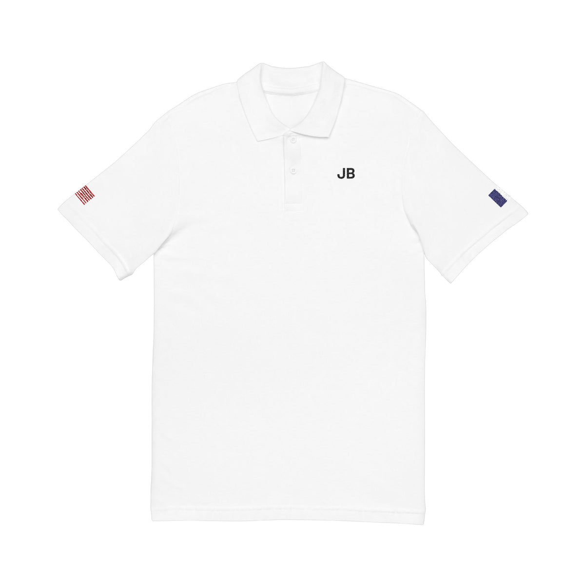 French American Heritage Polo Shirt, France USA Flag Embroidered Polo, Custom Initials, Cotton Pique Shirt, French Gift - Proud & Loyal