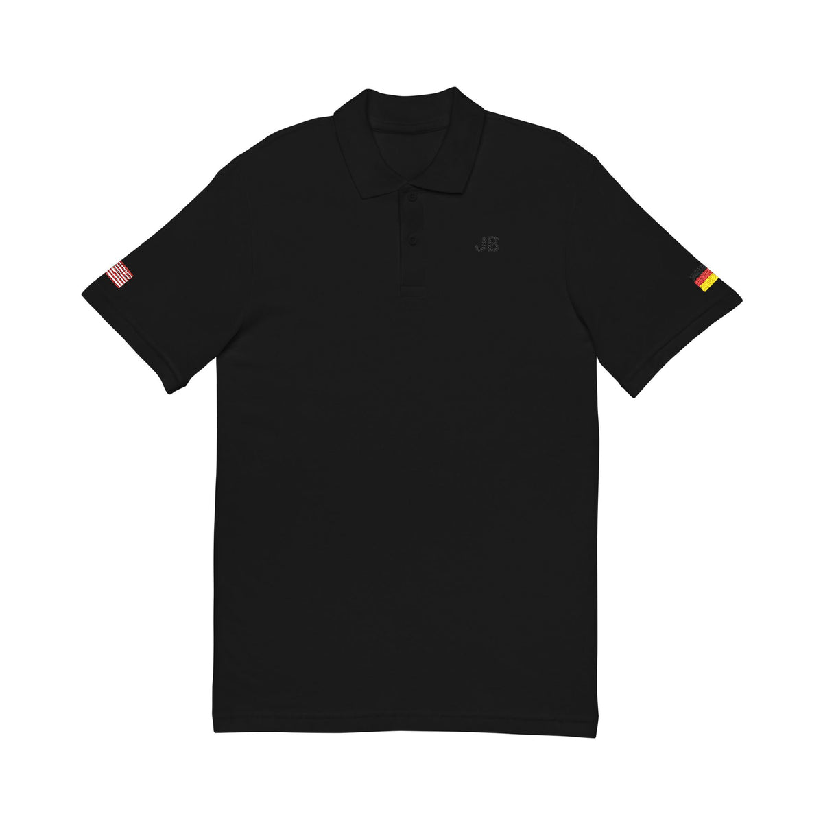 German American Heritage Polo Shirt, Germany USA Flag Embroidered Polo, Custom Initials, Cotton Pique Shirt, German Gift - Proud & Loyal