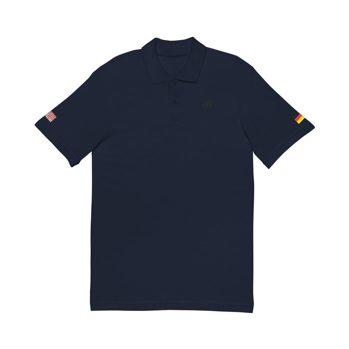 German American Heritage Polo Shirt, Germany USA Flag Embroidered Polo, Custom Initials, Cotton Pique Shirt, German Gift - Proud & Loyal