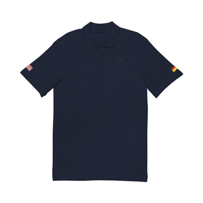 German American Heritage Polo Shirt, Germany USA Flag Embroidered Polo, Custom Initials, Cotton Pique Shirt, German Gift - Proud & Loyal