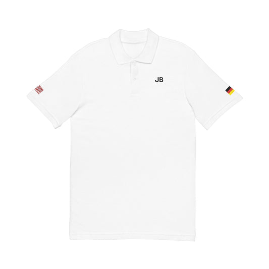 German American Heritage Polo Shirt, Germany USA Flag Embroidered Polo, Custom Initials, Cotton Pique Shirt, German Gift - Proud & Loyal