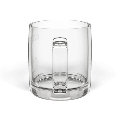 Germany America Etched Glass Coffee Mug | Personalized Initials | German American USA Pride Heritage 12.25oz Engraved | Simplistic & Subtle - Proud & Loyal