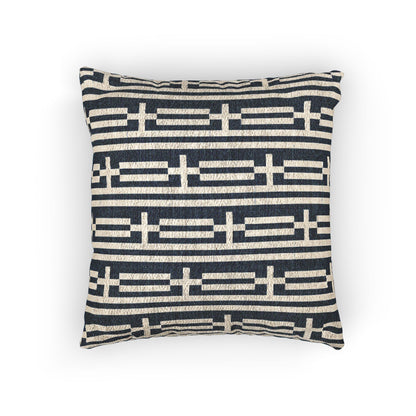 Greece Flag Woven Star Motif Pillow | Greek Flag Throw Cushion - Proud & Loyal