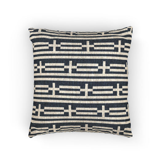 Greece Flag Woven Star Motif Pillow | Greek Flag Throw Cushion - Proud & Loyal