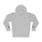 Greek American Flag Fleece Hoodie | Greece USA Dual Heritage Gift | Personalized Initials | Embroidered Sleeve Flags - Proud & Loyal