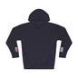 Greek American Flag Fleece Hoodie | Greece USA Dual Heritage Gift | Personalized Initials | Embroidered Sleeve Flags - Proud & Loyal