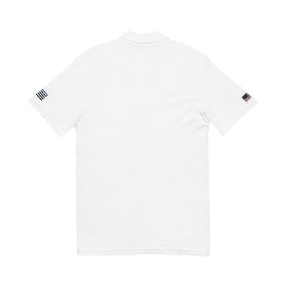 Greek American Heritage Polo Shirt, Greece USA Flag Embroidered Polo, Custom Initials, Cotton Pique Shirt, Greek Gift - Proud & Loyal
