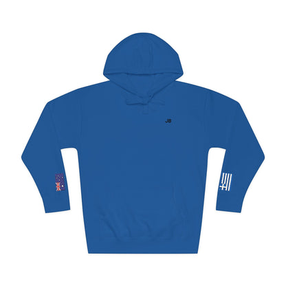 Greek Australian Flag Fleece Hoodie | Greece Australia Dual Heritage Gift | Personalized Initials | Embroidered Sleeve Flags - Proud & Loyal
