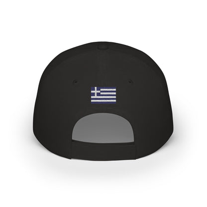 Hellas Embroidered Cap, Greece Flag Hat, Patriotic Baseball Cap, Greek Pride Cotton Hat, Unisex Gift, Low Profile Cotton Cap - Proud & Loyal