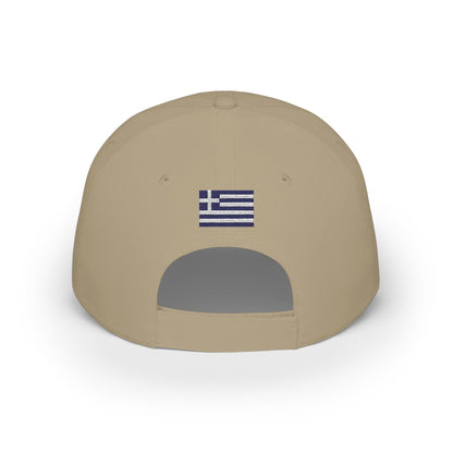 Hellas Embroidered Cap, Greece Flag Hat, Patriotic Baseball Cap, Greek Pride Cotton Hat, Unisex Gift, Low Profile Cotton Cap - Proud & Loyal