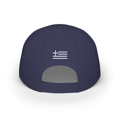 Hellas Embroidered Cap, Greece Flag Hat, Patriotic Baseball Cap, Greek Pride Cotton Hat, Unisex Gift, Low Profile Cotton Cap - Proud & Loyal