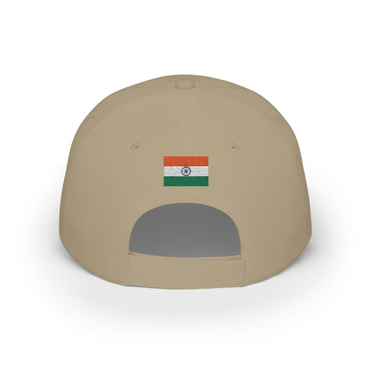 India Embroidered Cap, Indian Flag Hat, Patriotic Baseball Cap, Indian Pride Cotton Hat, Unisex Gift, Low Profile Cotton Cap - Proud & Loyal